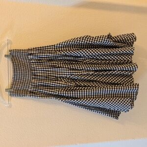 Black and white checkered flare skirt size S